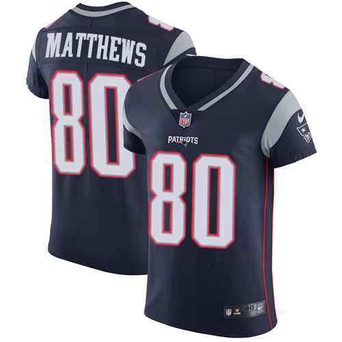 Nike Patriots #80 Jordan Matthews Navy Blue Team Color Men's Stitched NFL Vapor Untouchable Elite Jersey - Click Image to Close